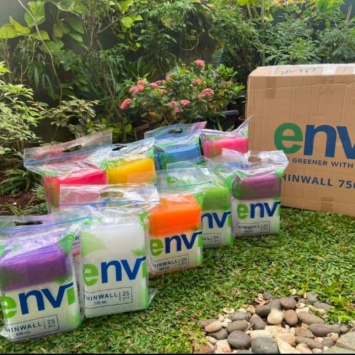 Bento Thinwall Premium Warna 750Ml Rect ( 750 Ml ) Kotak Makanan Isi 25 Set