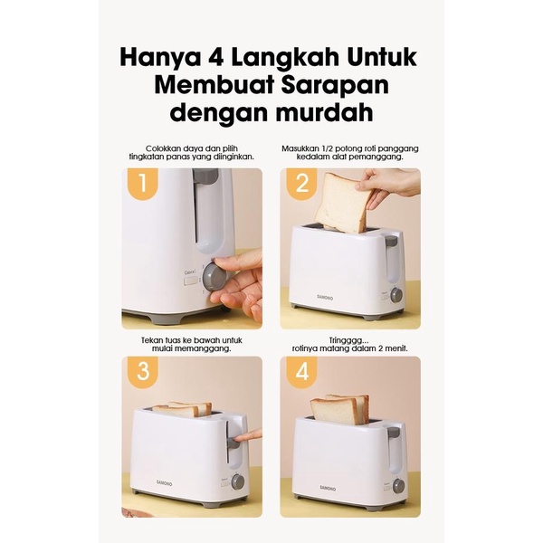 SAMONO Toaster Pemanggang Roti Listrik SW-TW750