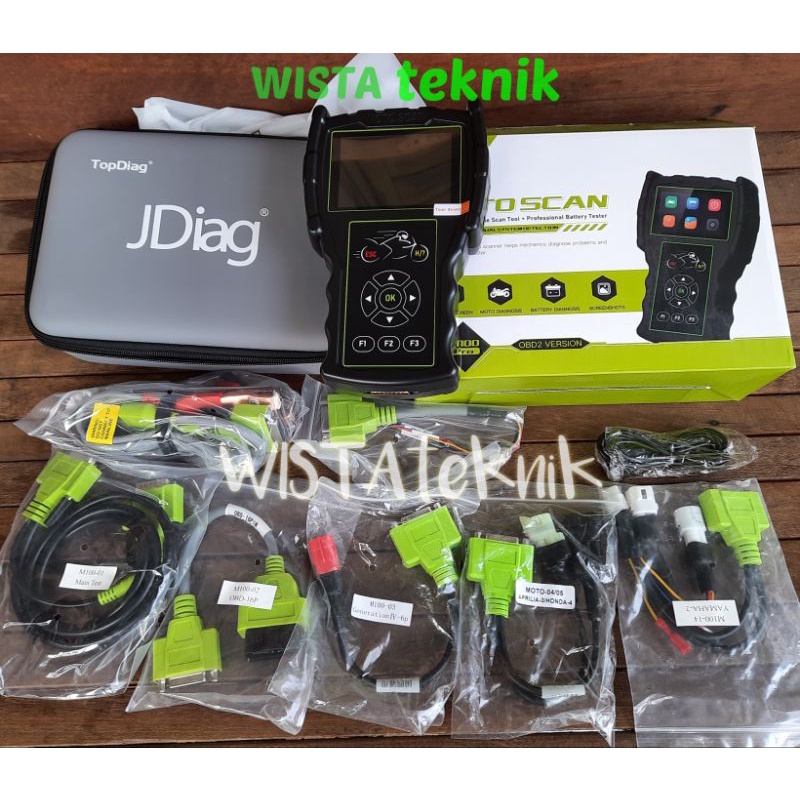 JDIAG M100 PRO Scanner Motor injeksi sepeda motor  obd1 dan obd2