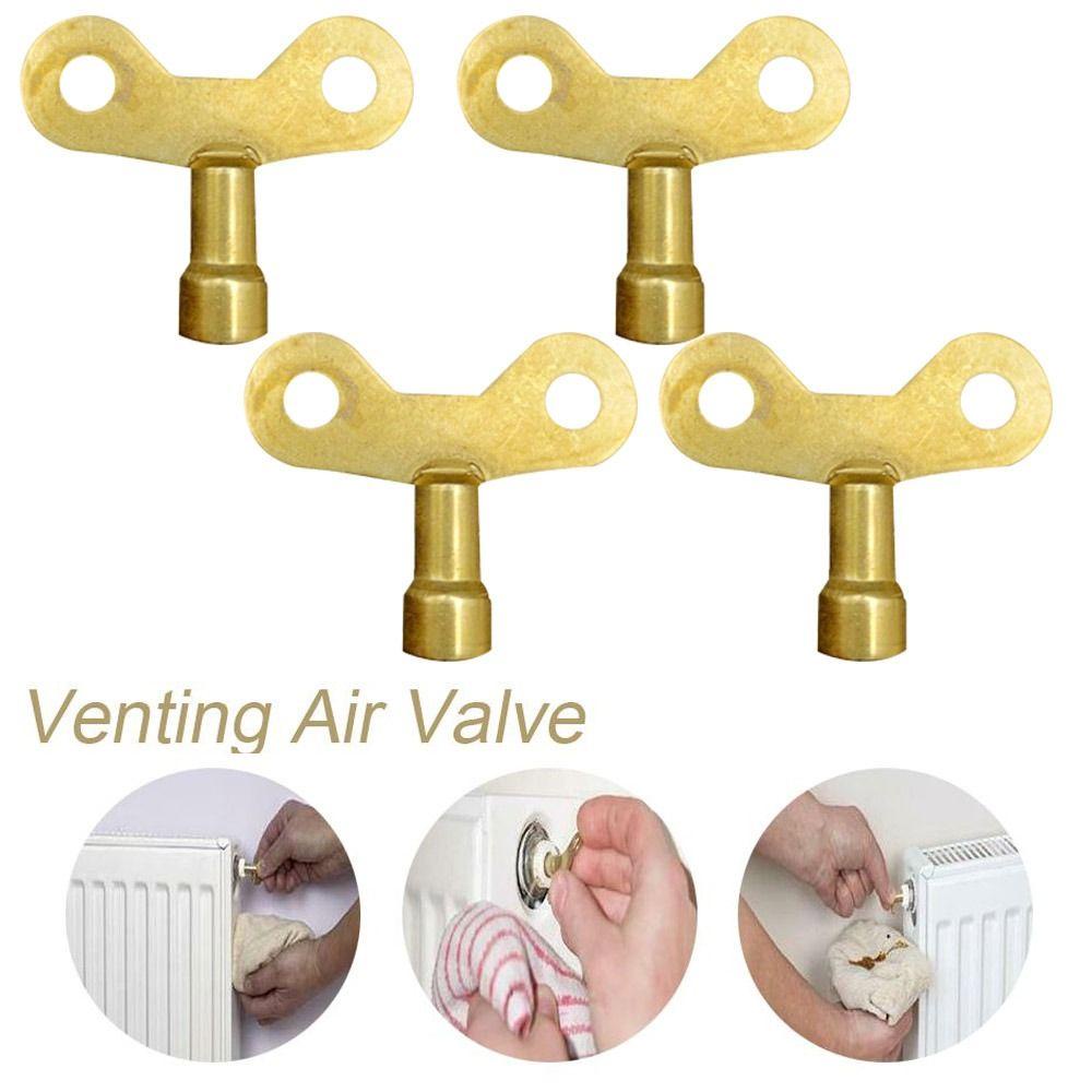 Nanas 4PCS Venting Air Valve Kuningan Keran Aksesoris Outdoor Bleeding Key