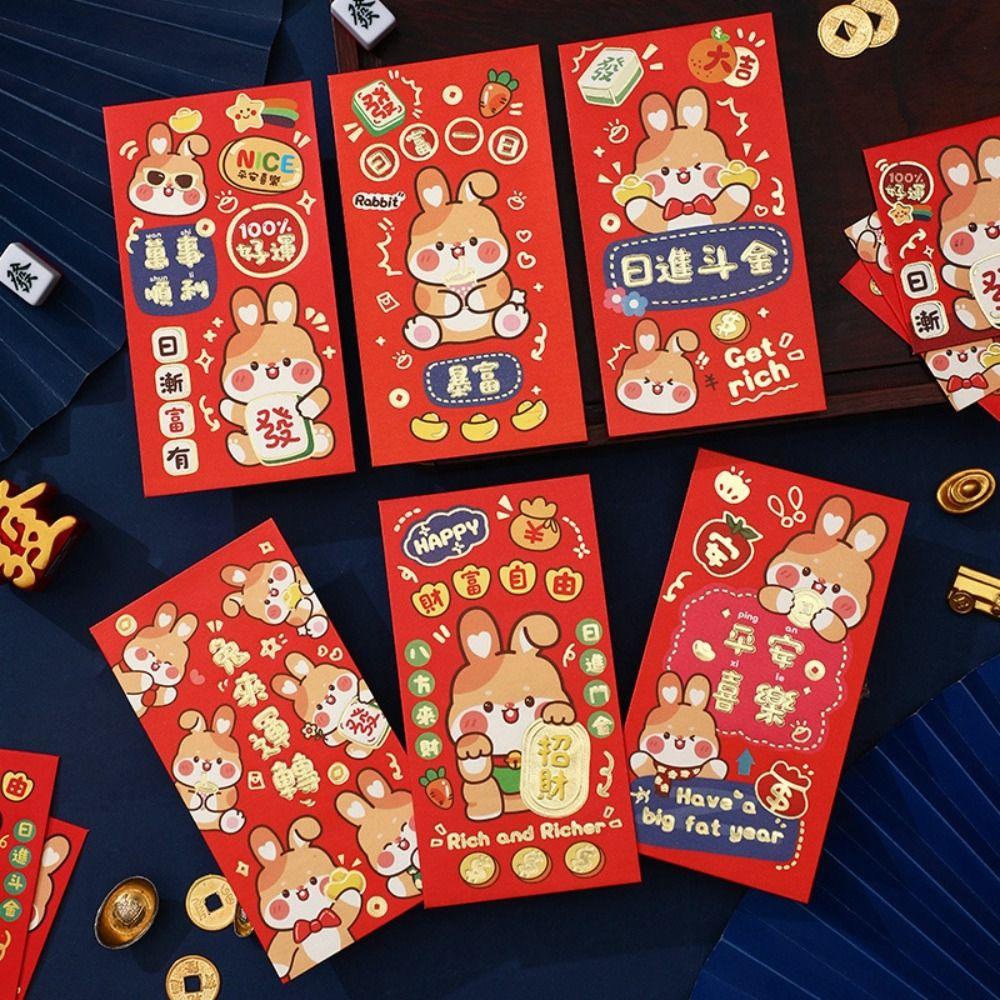 Preva 12pcs Paket Merah New Produk Print Diversifikasi Tahun Kelinci