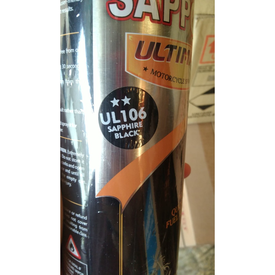 pilok pilox cat semprot sapporo 400ml saporo cat spray varian ul golden black ul105 ul103 majestic red ul106 sapphire black ul109 forest black ul101 moviistar blue hp  zx grey black ul108 ul105 lime green ul110 zx silver 400ml