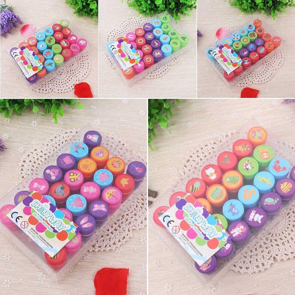 R-flower Stamps Toys Mainan Kartun Lucu Untuk Notebook Scrapbooking DIY Bentuk Hewan/Huruf