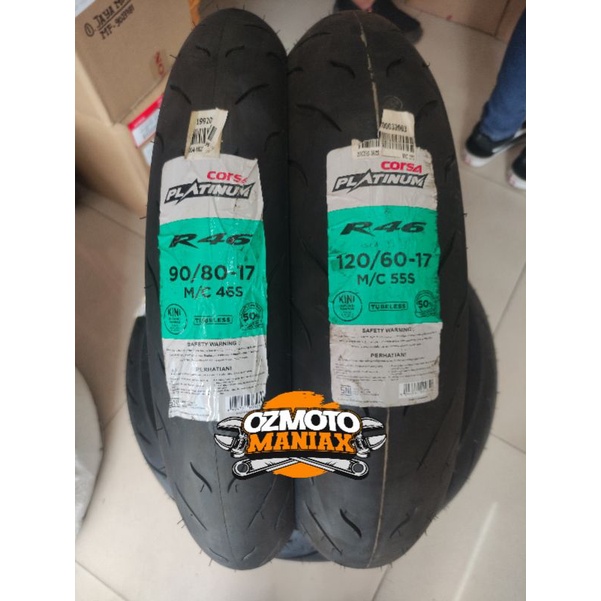 Paket Ban Corsa R46 Size 90/80-17 & 120/60-17 (Soft Compound)