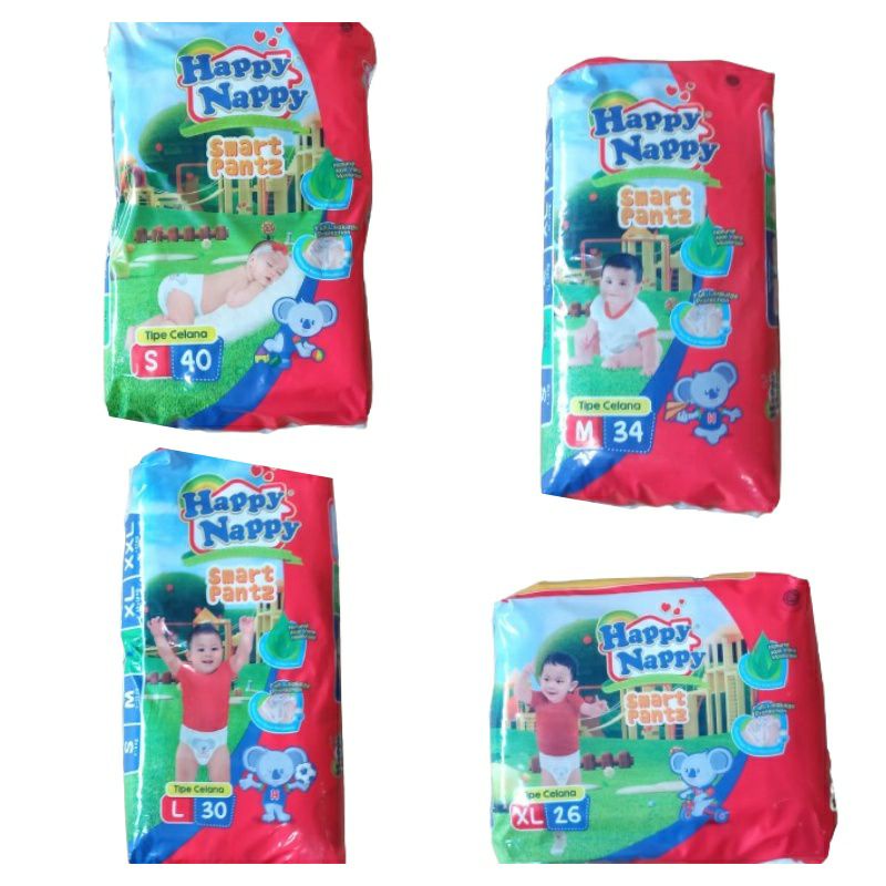 pempes Happy Nappy smart pants semua ukuran/popok bayi smart pants Bayi Baru lahir Cewek Cowok