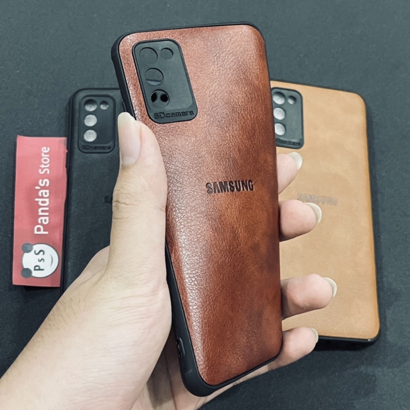 Leather Case Samsung A03s / A02s Softcase Kulit Elegan Casing Slim Fit