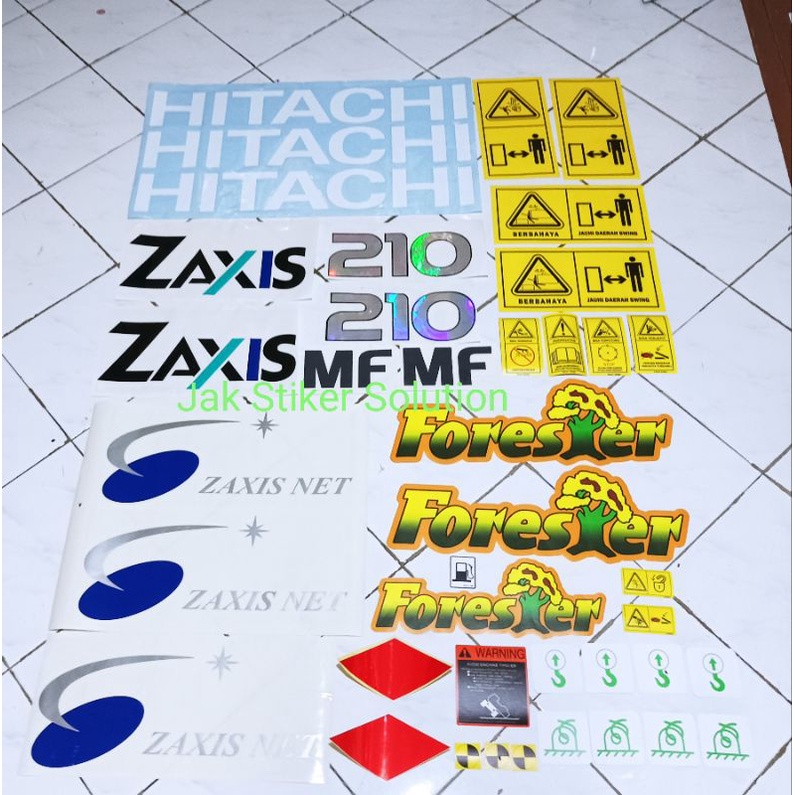 Stiker Excavator Hitachi Zaxis 210 MF Forester