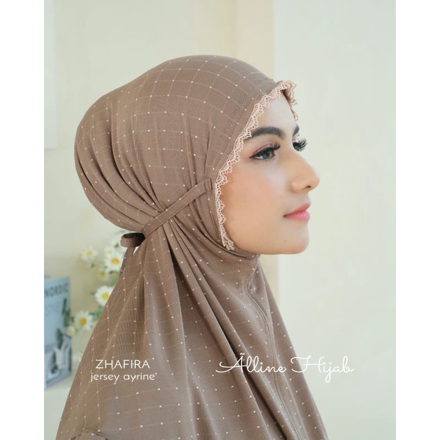 ( Ori Nael ) ZHAFIRA•alline•jilbab instan jersey ayrine •kerudung bergo renda rempel tali