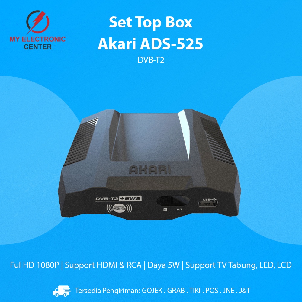 Set Top Box Akari ADS-525 DVB-T2 Digital TV Tunner STB LED LCD CRT Tabung