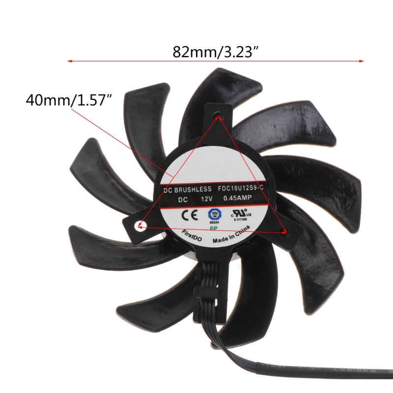 Bt GPU Cooler Fans 82mm FDC10U12S9-C RTX3060 RTX3060TI RTX 3060TI 3060grafis Kartu Vedio Kartu Pendingin Radaitor Fan