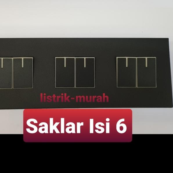 Panasonic Saklar Isi 6 3gang WESJ78069B WESJ5931B Hitam Black 3 Gang