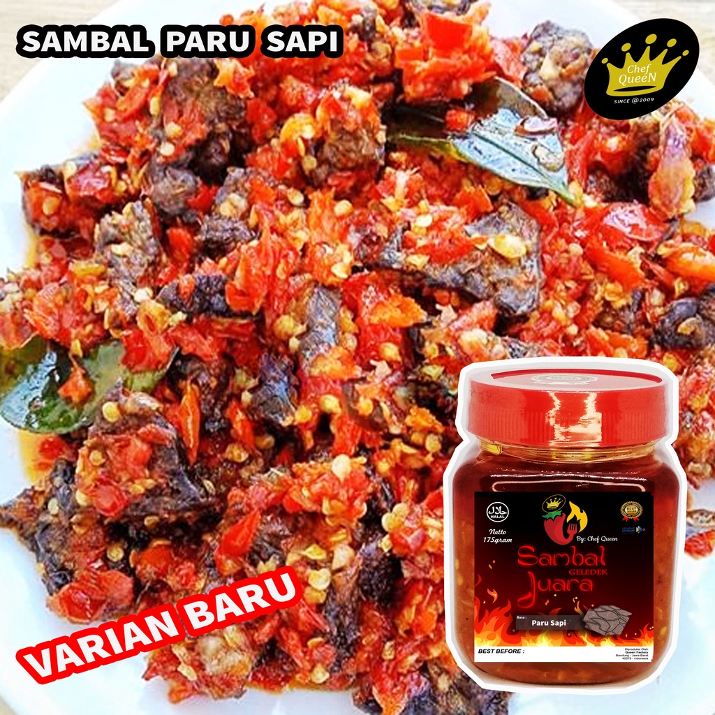 

EAT Sambal PARU SAPI Chef Queen TERMURAH Sambel Baby Cumi / Sambal Pete / Sambal Jengkol / Sambel Asin Jambal / Sambal Teri Medan / Sambel Ayam Suir / Sambal Cabe Hijau Teri / Sambal Cakalang Tongkol / Sambal Paru Sapi / Sambal Bawang Pedas