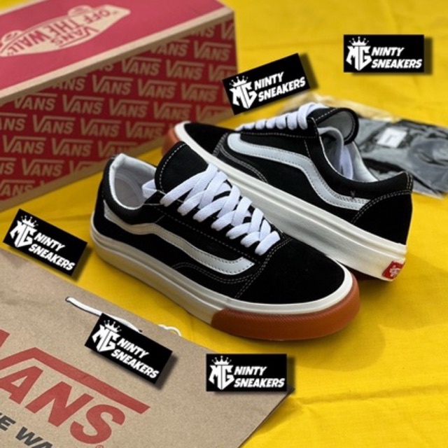 Sepatu vans oldskool black white Og gem sepatu hitam putih sepatu sneakers