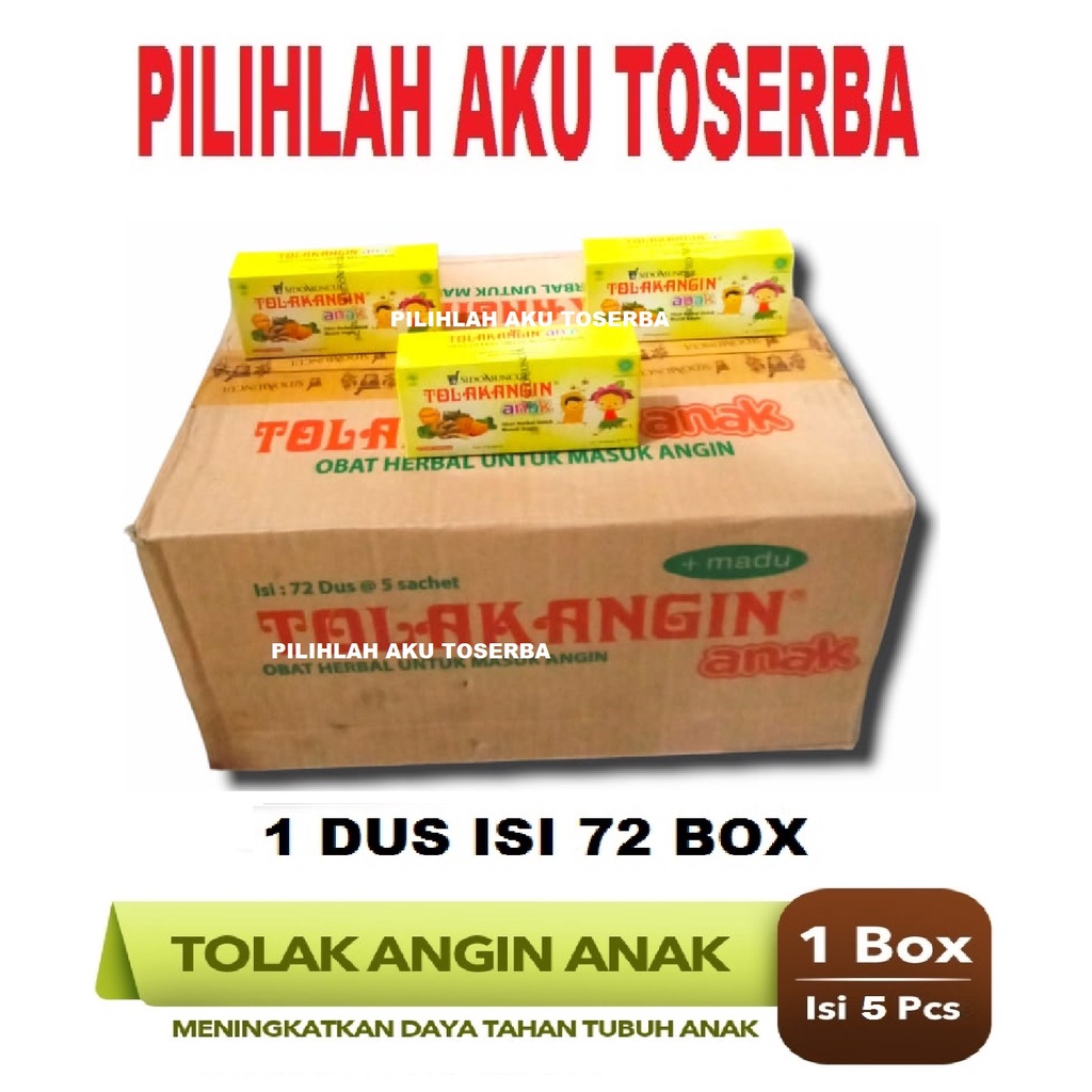 TOLAK ANGIN CAIR ANAK SIDOMUNCUL ISI 5 SACHET - ( HARGA 1 DUS )