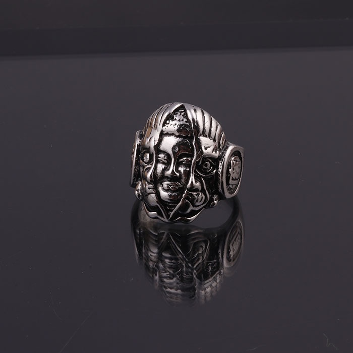 Cincin Desain God and devil Gaya Vintage China Untuk Pria