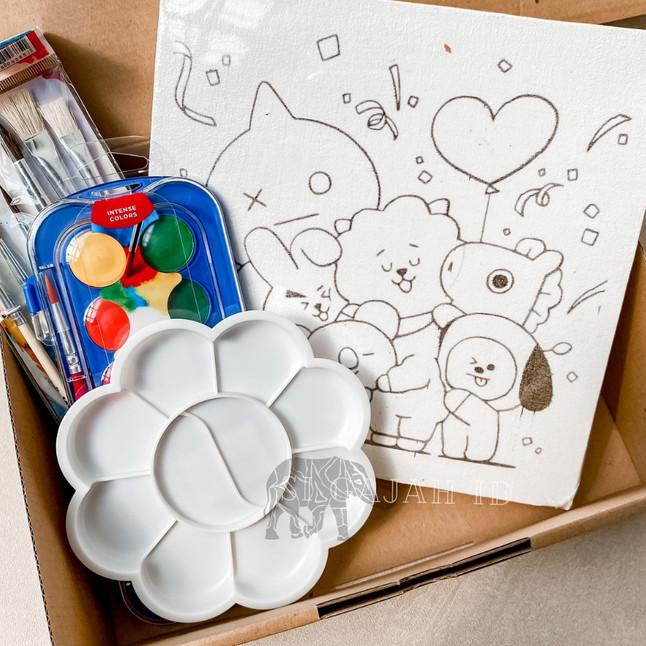 

Paket Lukis Komplit Kanvas Cat Air Kuas Painting Set Kado Hadiah - Giotto 12 color