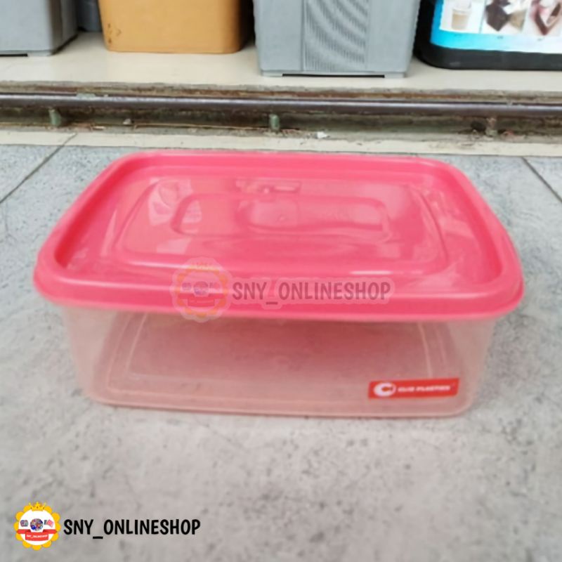 Sealware / Toples Serbaguna Segi 1000ml Merah Plastik Mito Clio