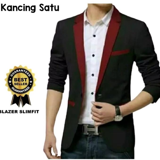 Blazer Slim Fit Pria Fariasi/ Jas Pria Casual.Jas Pengantin