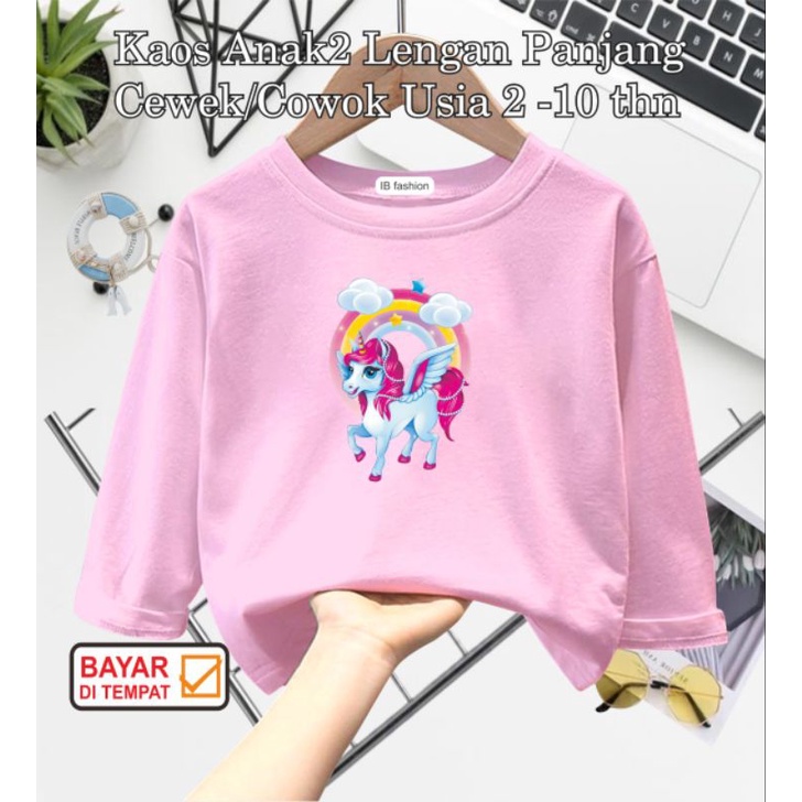 ((IB))KAOS ANAK PEREMPUAN PANJANG/PONY DIGITAL SABLON