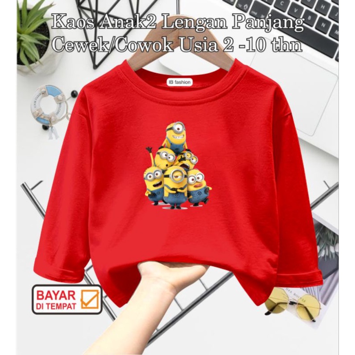 ((IB))KAOS ANAK UNISEX PANJANG/M1N10N DIGITAL SABLON