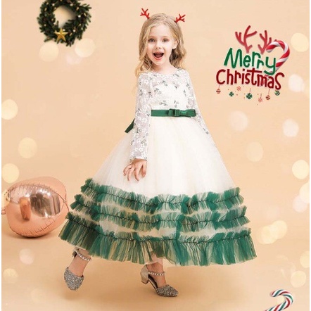 Gaun anak - Gaun Panjang Malam Pesta Tulle Kontes Kostum Anak-anak Gaun Pengiring Pengantin Pernikah