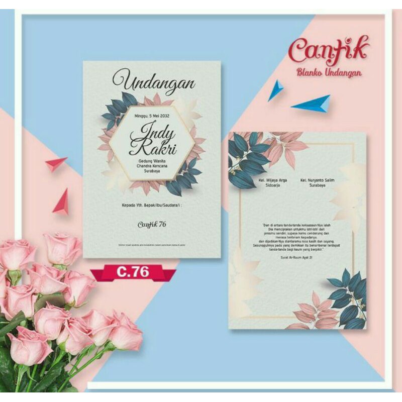 Blanko Undangan Kosong Cantik 76