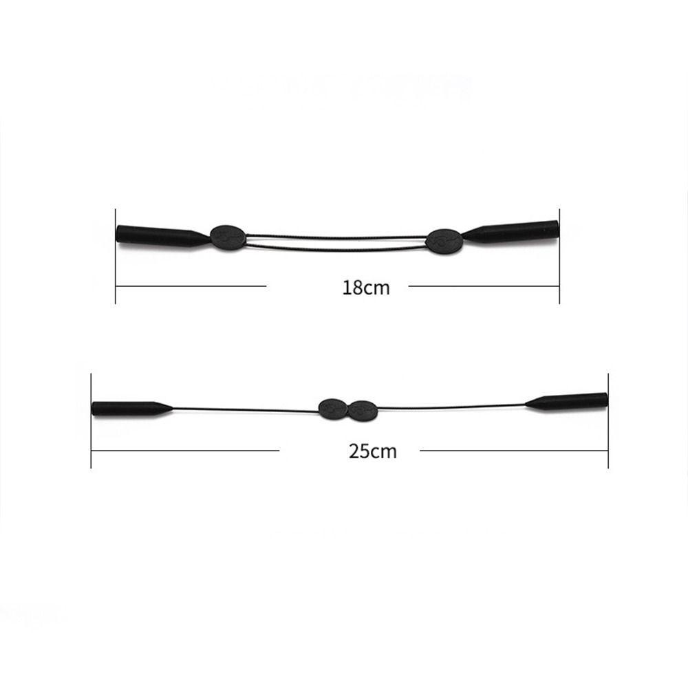 Agustinina Rantai Kacamata Dengan Kait Telinga Elastis Adjustable Tali Anti Slip Silikon Lari Olahraga Eyeglasses Straps