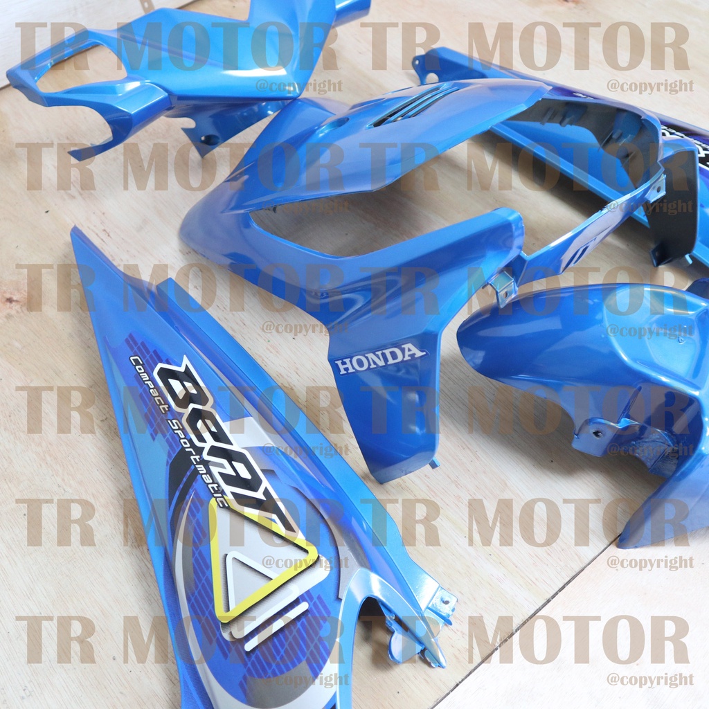 Cover Body Beat Karbu Lama 2009 Biru Full Set Halus Cover Body Full Halus Bodi Motor