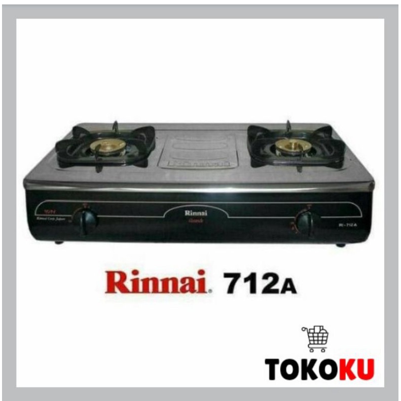 Kompor Gas Rinai 2 Tungku Tinggi Stainless Rinnai RI 712A