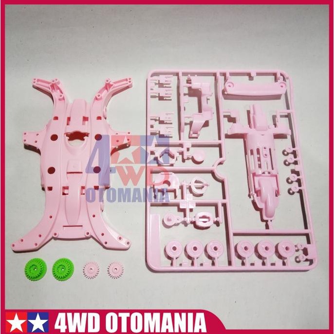 Tamiya MA Fluorecent Chassis Set Polycarbonate Body - Pink - Shinjiro