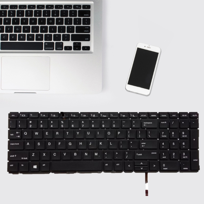 Keypad Laptop btsg Diganti Layout US Untuk HP ProBook 450g6 455 G6 455R G6 HSN-Q25C