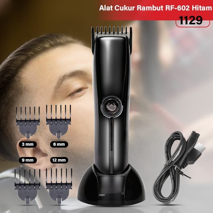 GM Bear Alat Cukur Rambut Profesional 1129-Professional Hair Clipper Black