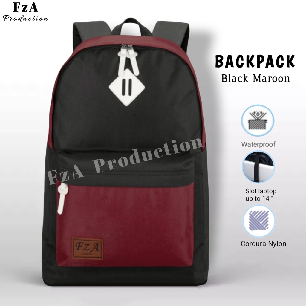 FzA Official - Tas Ransel Punggung Distro Casual Pria Wanita / Tas Ransel Laptop Backpack Original - BMQS