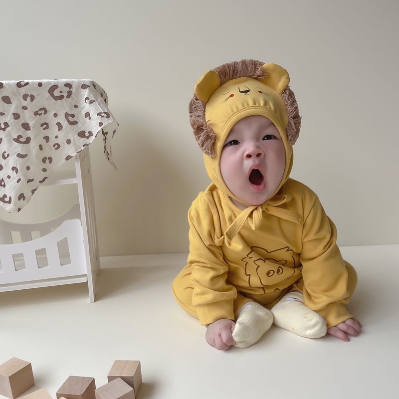 Lion jumpsuit bayi laki laki kostum singa