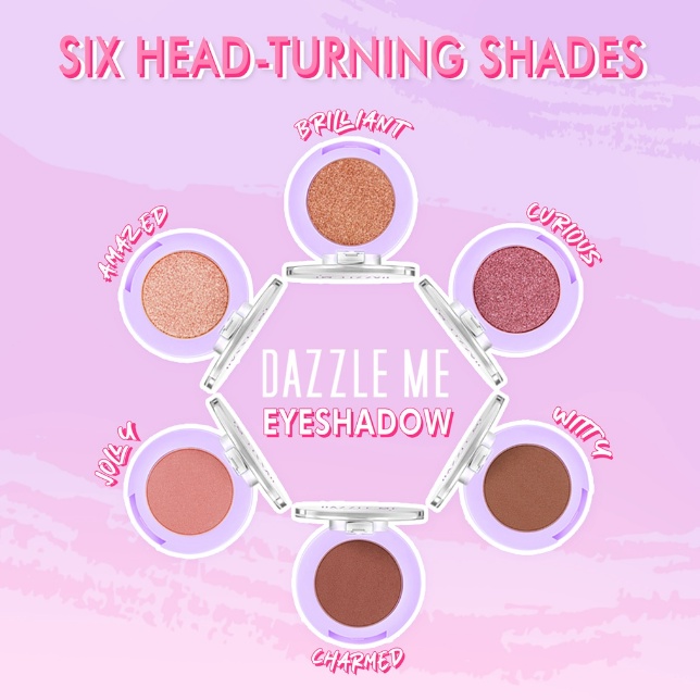 [FREE GIFT] DAZZLE ME Pov &amp; Cutie Pie Eyeshadow Blush Contour / Long Lasting Pigmented