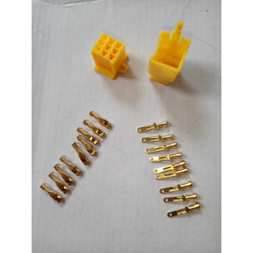 SOKET KABEL 9 PIN SKUN KECIL KUNING / SOCKET KABEL 9 PIN SKUN KECIL / KONEKTOR