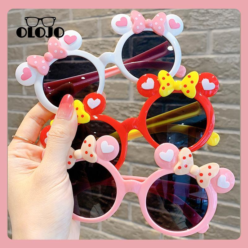 【COD】Kacamata Kartun Anak Perempuan Korea Bulat Motif Kartun Lucu Imut Fashion Aksesoris Murah Import