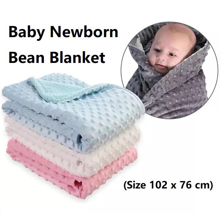baby Selimut Bayi bedong Bayi Newborn baby blanket fleece flanel dot soft bahan blankets plain toddler girls boy