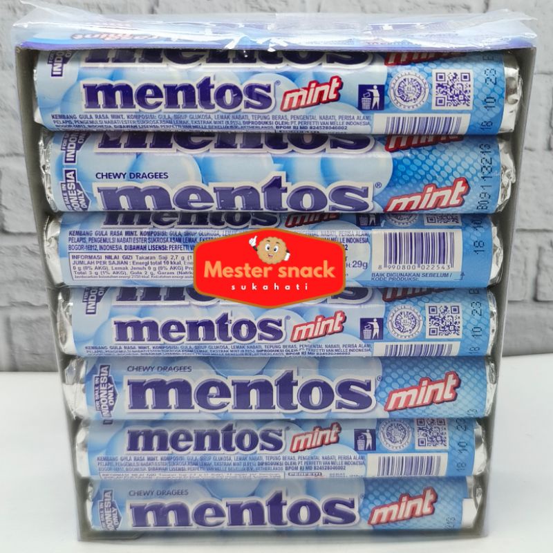 Permen Mentos roll 29 gram | Permen Mentos Roll | Mentos Roll | Mentos Buah | Mentos Mint | Mentos Anggur