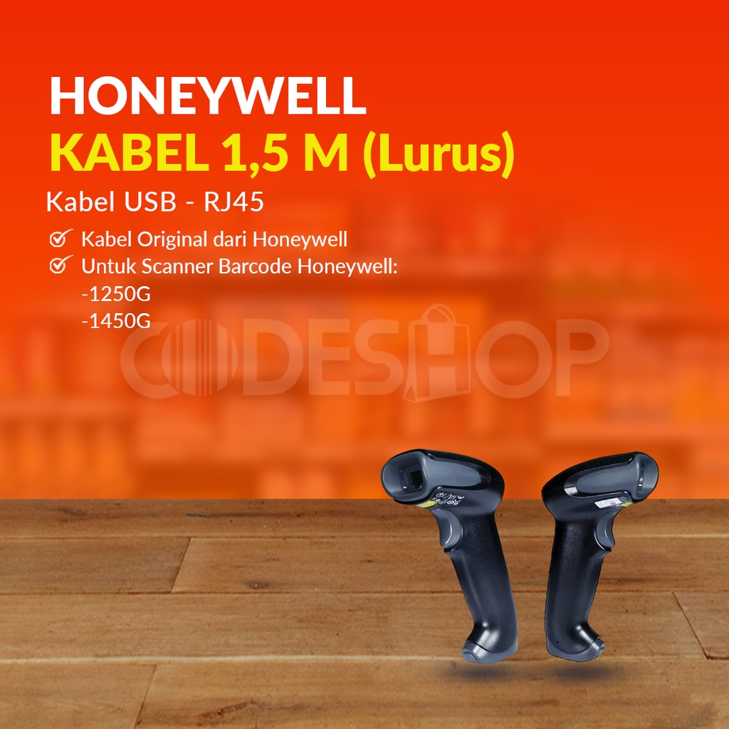 KABEL SCANNER BARCODE HONEYWELL 1250G &amp; 1450G 1,5 METER ORIGINAL