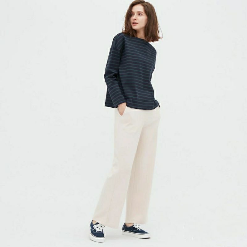 Celana Panjang Wanita Model Kulot Bahan Waffle Uniqlo Size Standar dan Jumbo