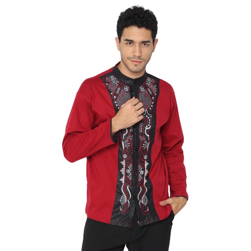 Koko Kerah Shanghai Panjang Formal Polos Katun - Banyak Pilihan Warna KKL (COMB)