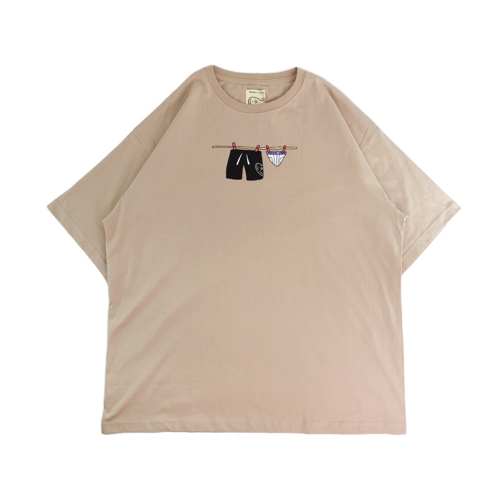 PEANUT STAIN - Cyborg Kacoman Light Brown Oversized Tshirt