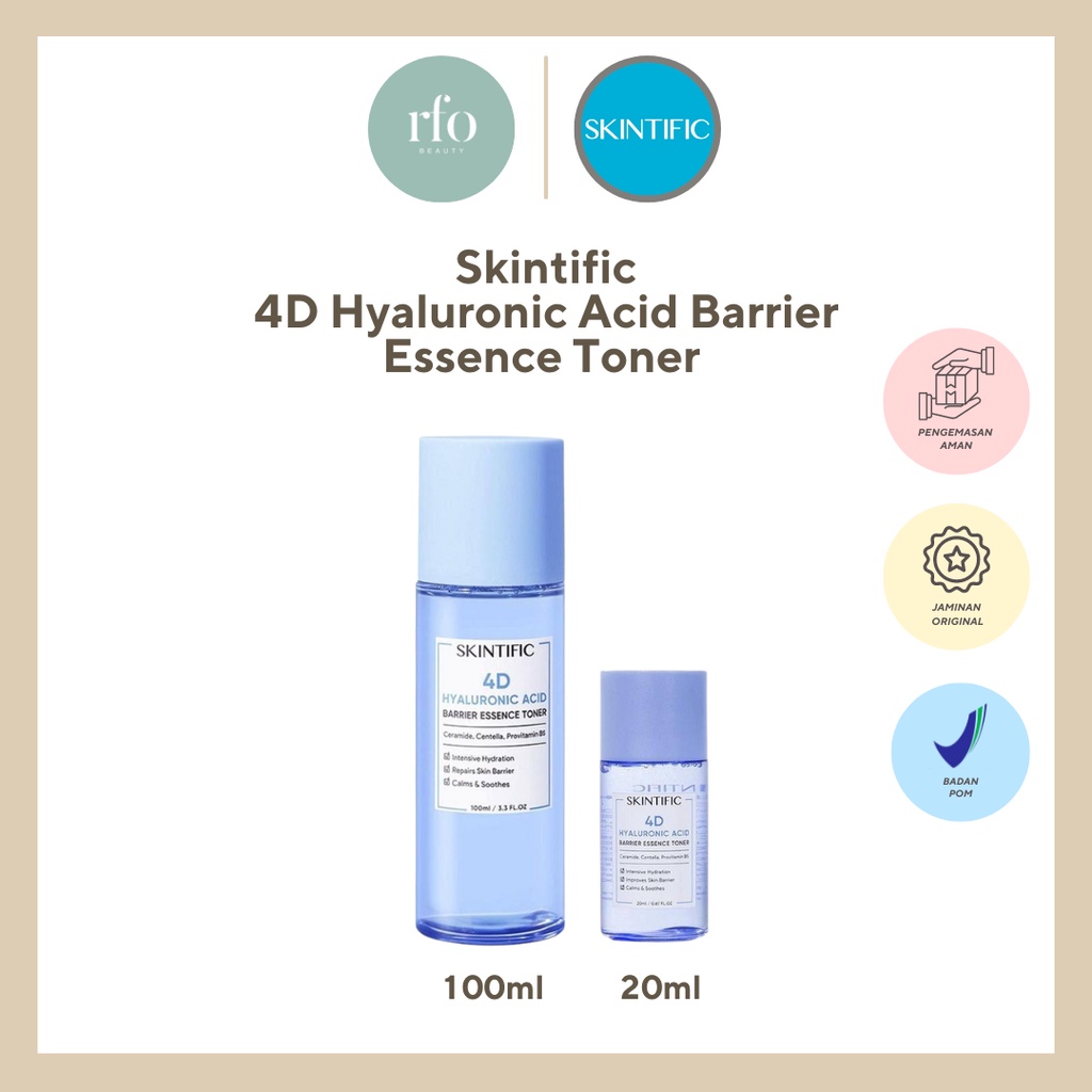 SKINTIFIC 4D Hyaluronic Acid (HA) Barrier Essence Toner Hydration Toner Defeat Dryness In10S