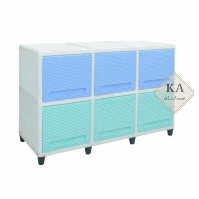 

Lemari Pakaian Plastik 2 Susun Club Flip Triple / Flip Triple 2 Susun stock ready