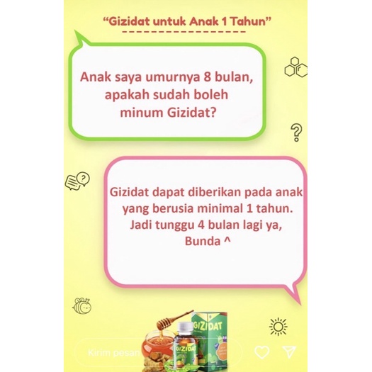 Gizidat - Madu Nafsu Makan Anak