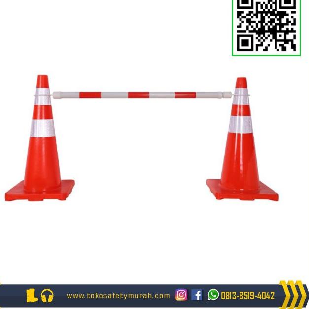 

Cone Bar Retractable Stick Penghubung Safety Cone/ Palang Traffic Cone - Kuning Hitam
