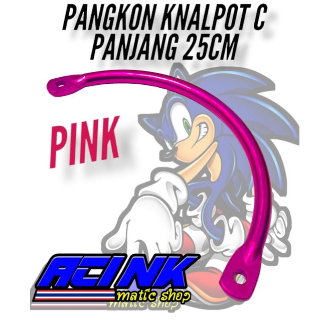 Pangkon kenalpot C breket knalpot c panjang 25 cm almunium cnc