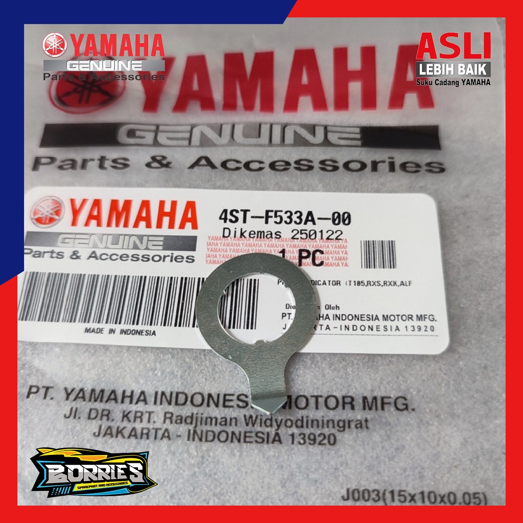 PLAT INDICATOR INDIKATOR PENGUKUR KAMPAS REM BELAKANG RX KING RXZ RXS F1ZR VEGA SCORPIO ALPA ASLI OR