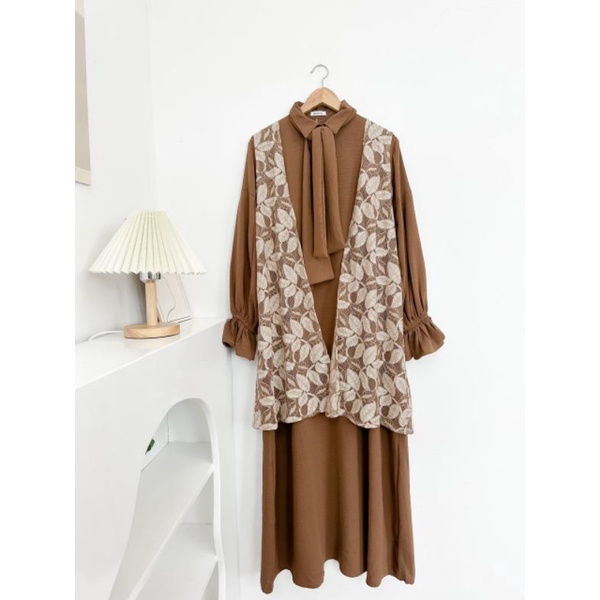 TERMURAH LOCANA LABEL QUINZY SET DRESS